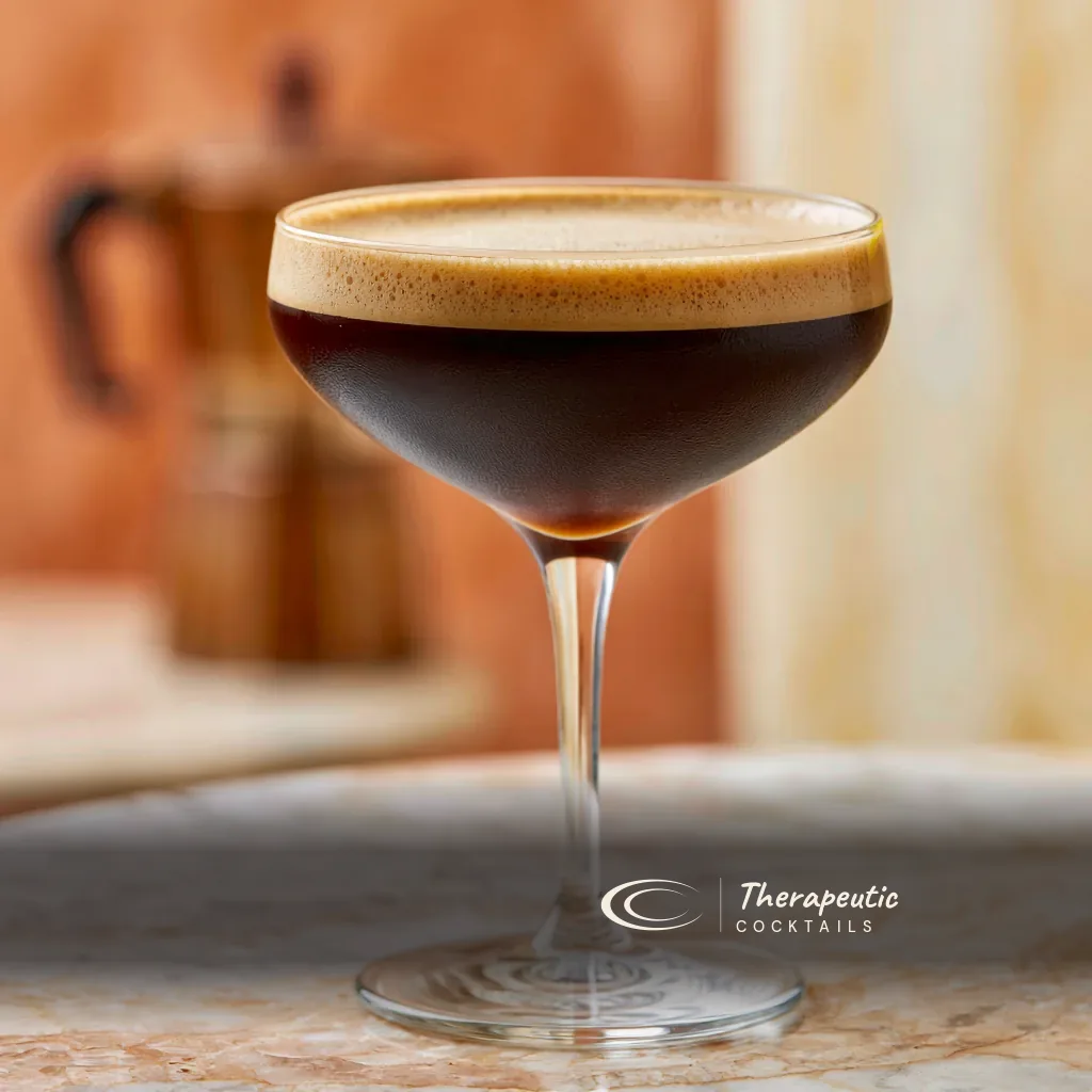 Caffè shakerato in a coupe — cold shaken espresso with a natural foam cap